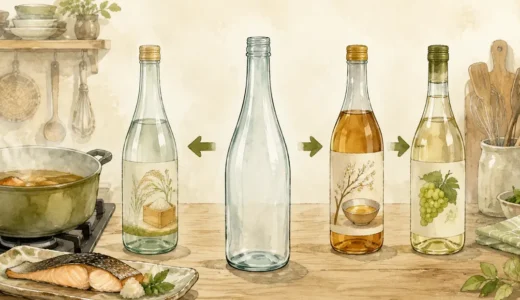 料理酒がないとき何で代用できる？日本酒・みりん・白ワインの使い分け